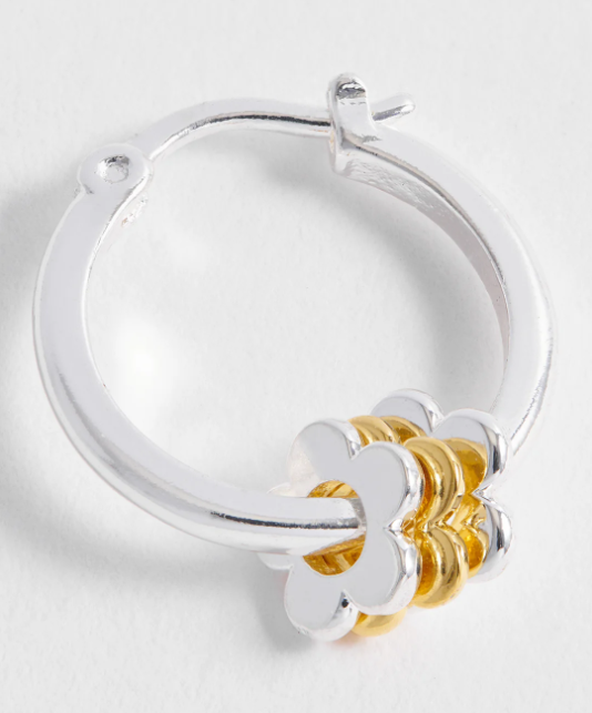 Estella Bartlett Multi Flower Hoop Earrings