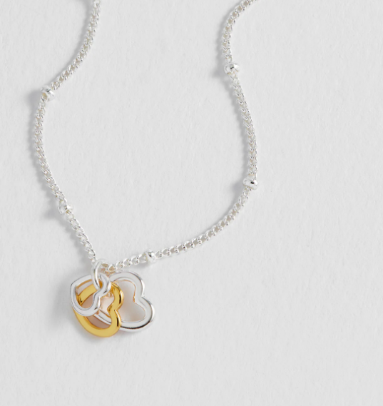 Estella Bartlett Mixed Triple Heart Necklace