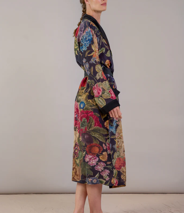 One Hundred Stars Primula Black Crepe Gown