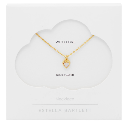 Estella Bartlett Pink Pearl Heart Necklace