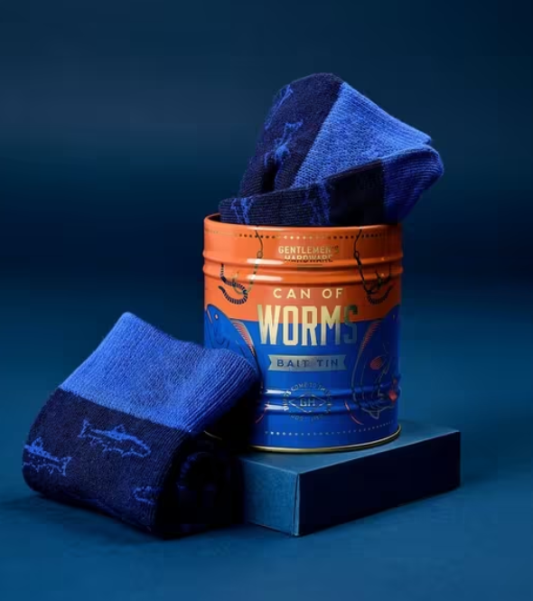 Gentlemen's Hardware Fishing Socks in a Can - Blue