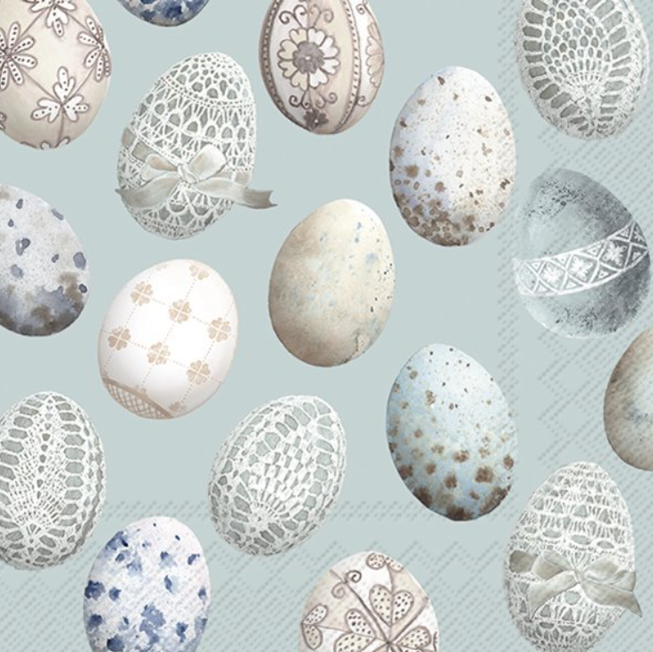 Napkins - Eggs All Over Turquoise