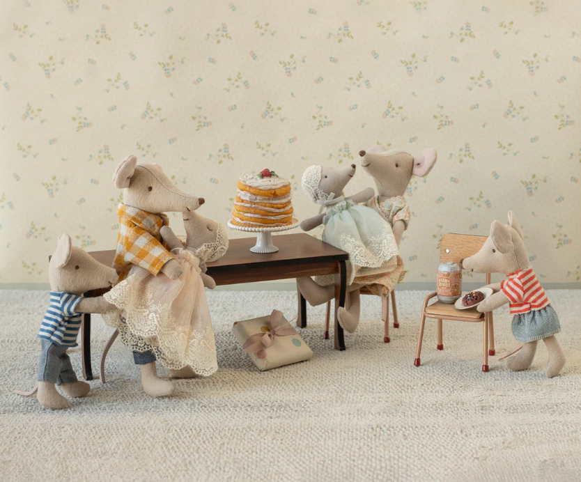Maileg Baby Mouse in Gown - Mint