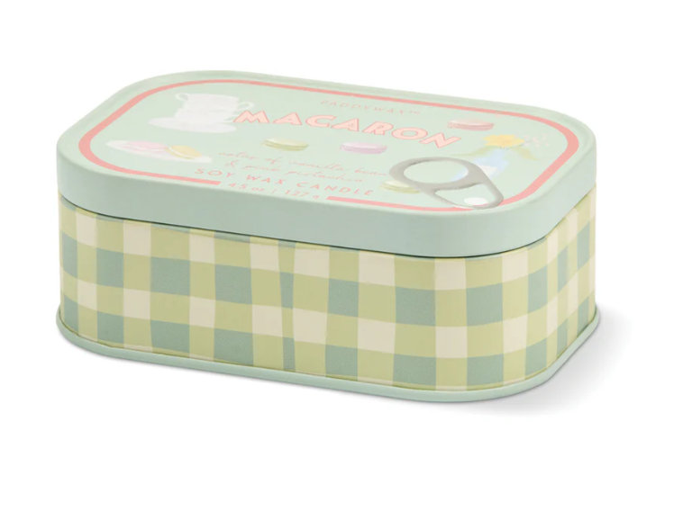 Paddywax Bistro Printed Tin Candle - Macaron