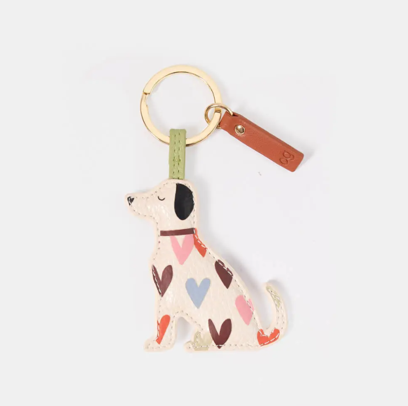 Caroline Gardner Multi Little Hearts Labrador Novelty Keyring