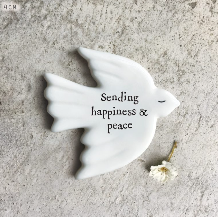 East of India Tiny Dove Token - Sending Happiness & Peace