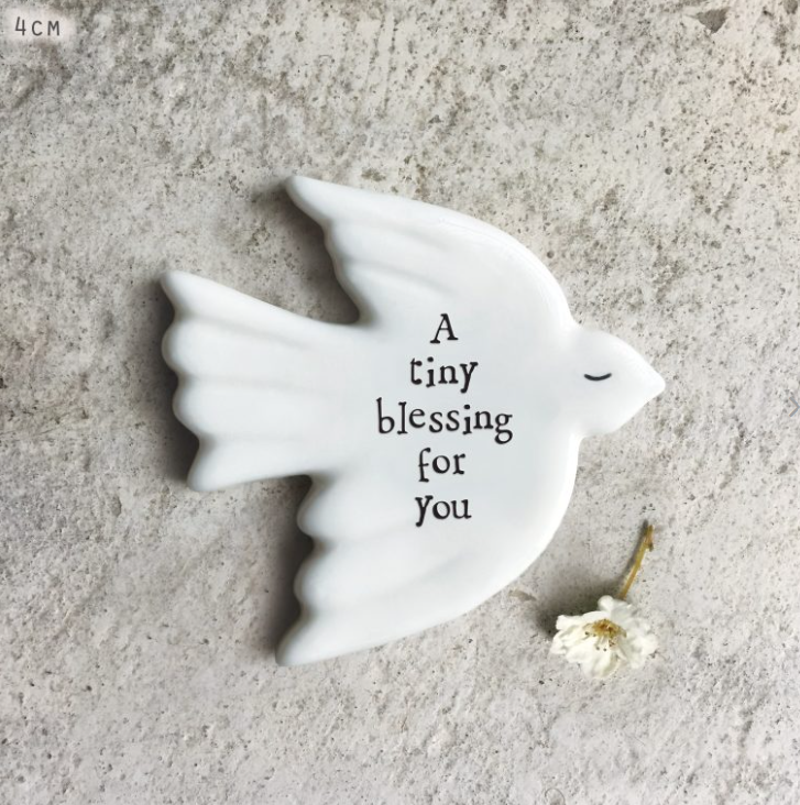 East of India Tiny Dove Token - A Tiny Blessing for You