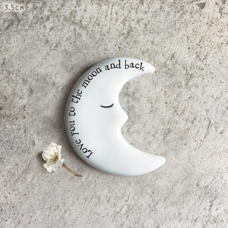 East of India Tiny Moon Token - Love you to the Moon and Back
