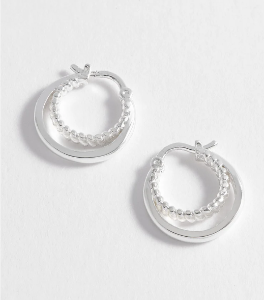 Estella Bartlett Gold Plated Twist Double Hoops