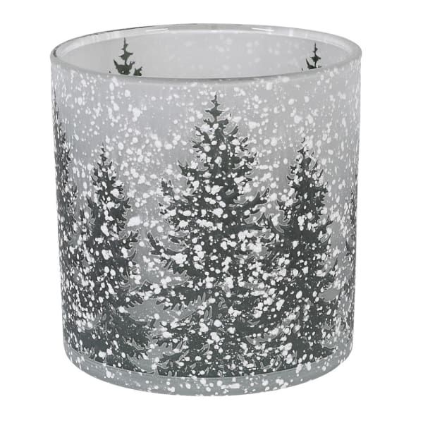 Snowy Trees Candle Holder