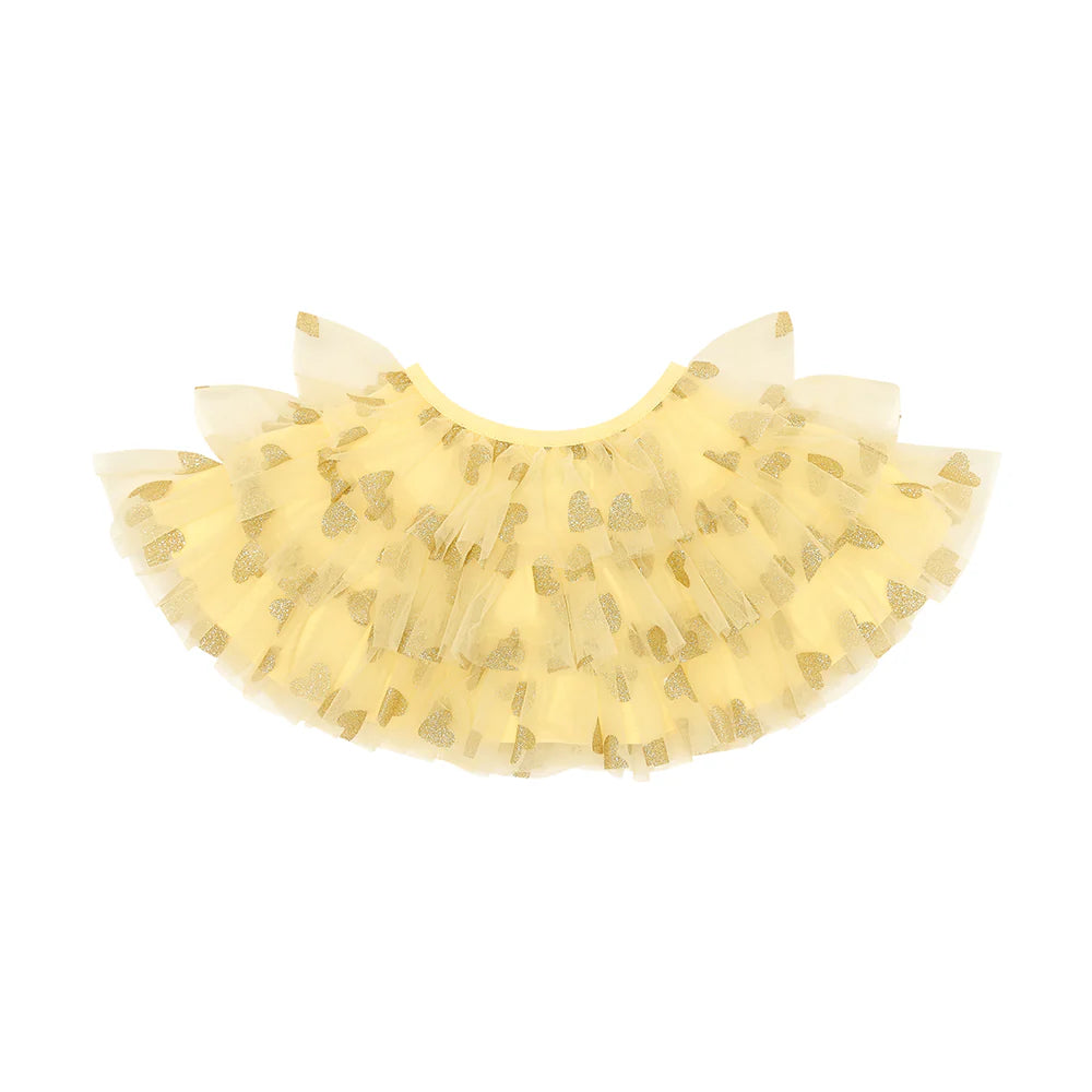 Bob & Blossom Lemon & Gold Glitter Heart Cape