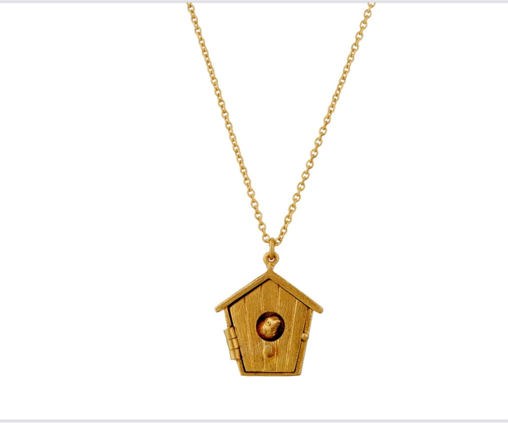 Alex Monroe Nesting Birdhouse Necklace