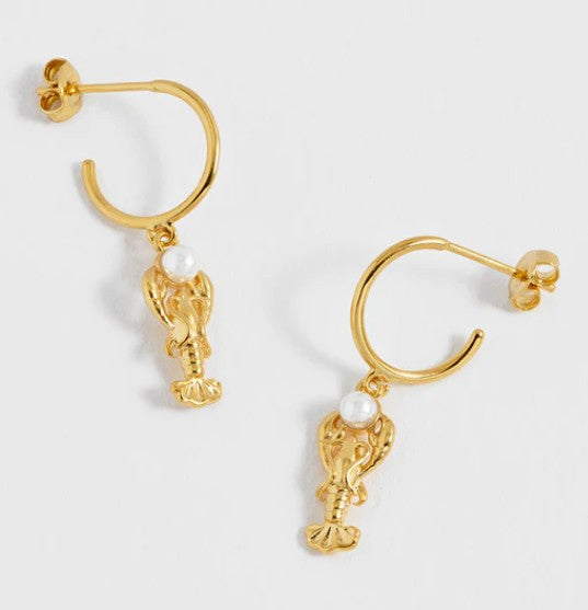 Estella Bartlett Lobster Charm Hoops