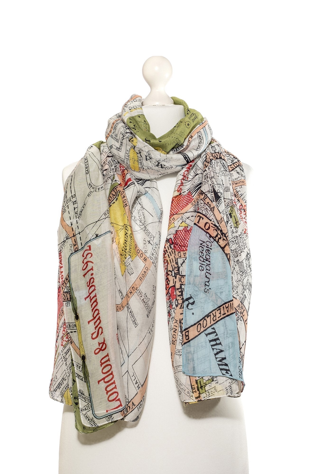 One Hundred Stars London Map Scarf