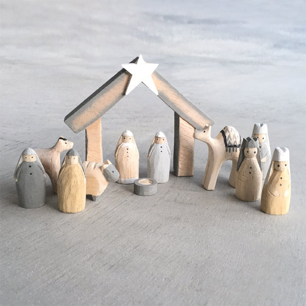 East of India Natural Little Boxed Nativity