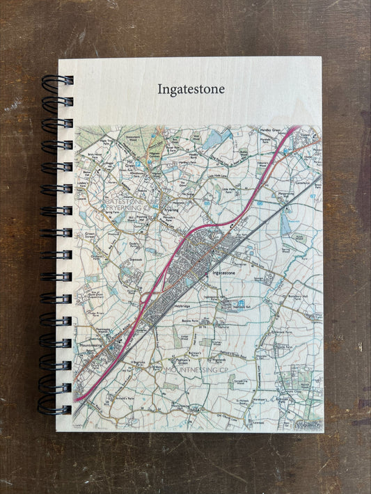 Ingatestone Bespoke Map Lined Notebook