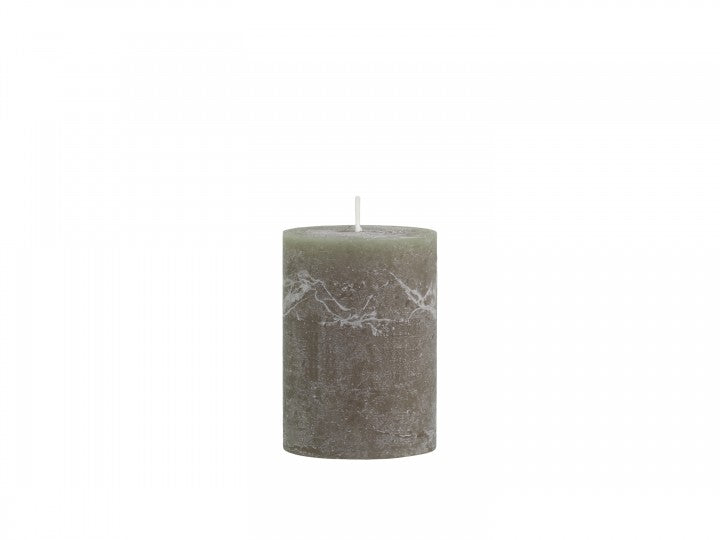 Macon Pillar Candle Rustic - Olive