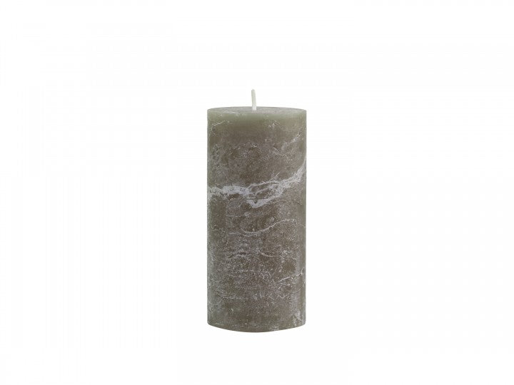 Macon Pillar Candle Rustic - Olive