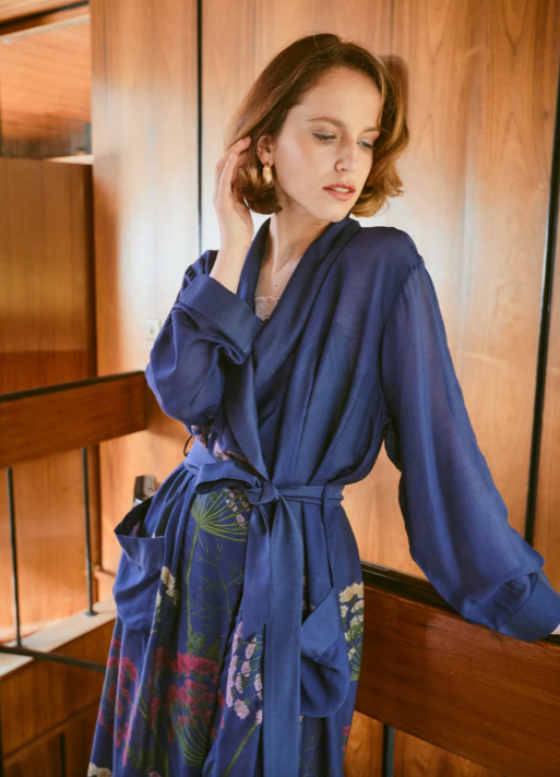 One Hundred Stars Parsley Seed Navy Gown