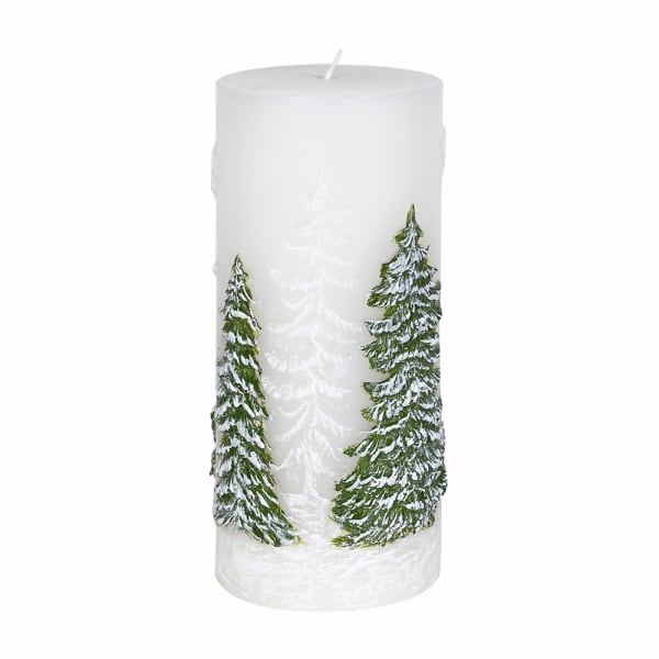 Pine Tree Pillar Candle