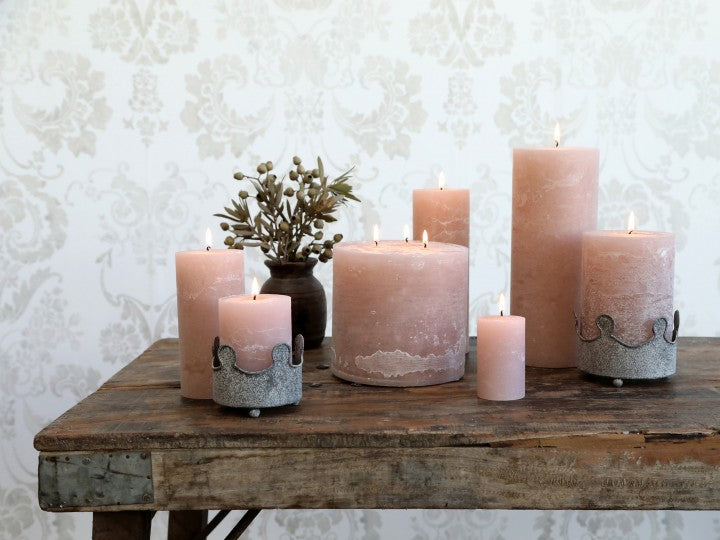 Macon Pillar Candle - Dusty Rose