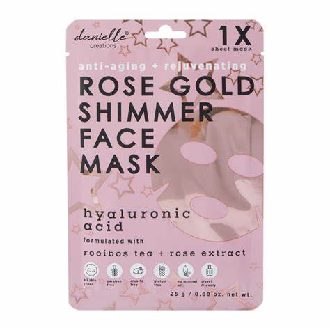 Rose Gold Shimmer Face Mask Sheet