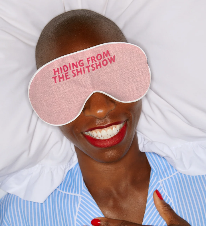 Catherine Colebrook Eye Mask Pink - Hiding From The Shitshow