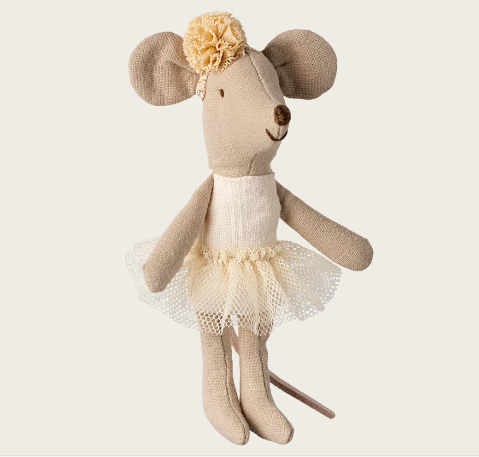 Maileg Ballerina Mouse - Little Sister Off White