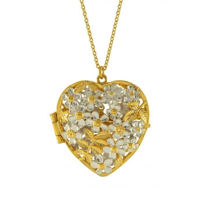 Alex Monroe Posy Bloom Bee Heart Locket