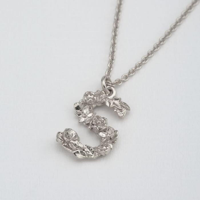 Alex Monroe Alphabet necklace Silver A-Z
