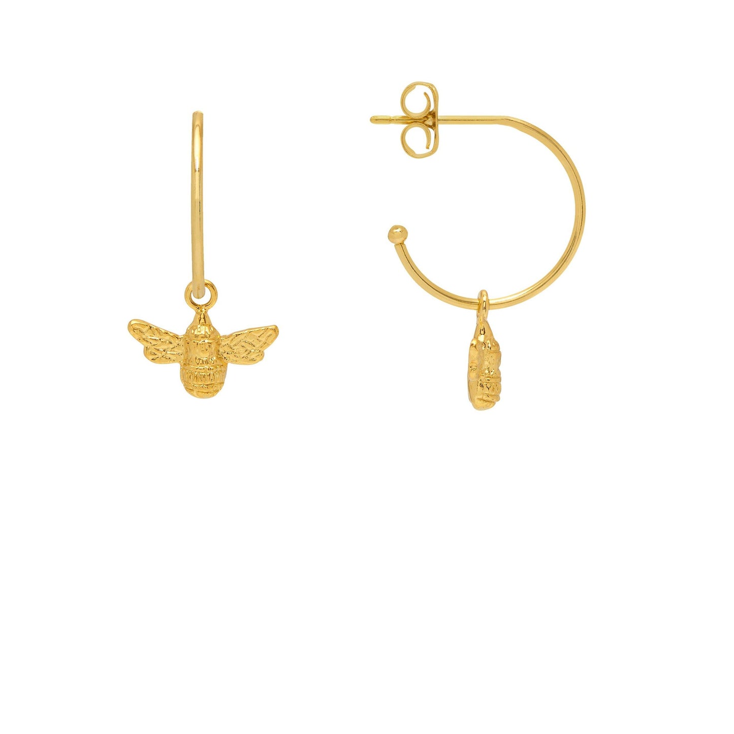 Estella Bartlett Bee Drop Hoop Earrings