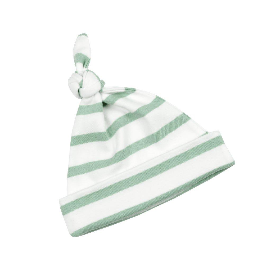 Bob & Blossom Seafoam and White Striped Hat