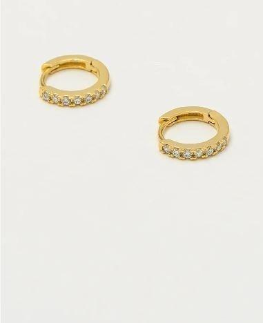 Estella Bartlett Pave Set Hoop Earrings With White CZ