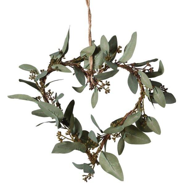 Eucalyptus Leaves Heart Decoration