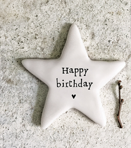 East of India Tiny Star Token Happy Birthday