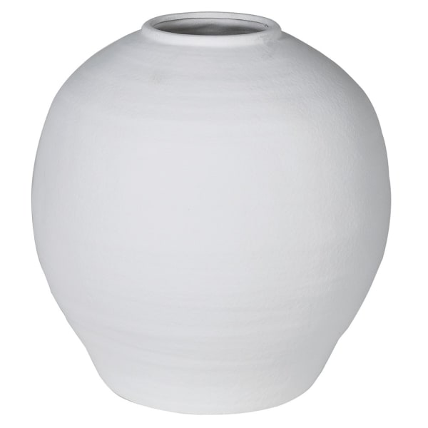 White Ball Ceramic Vase