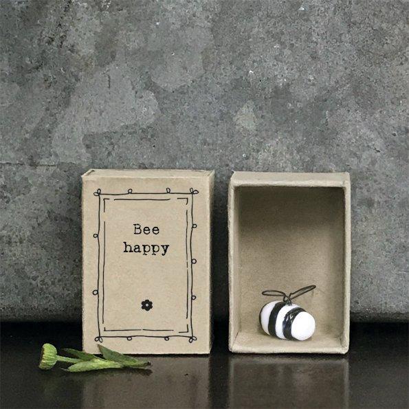 East Of India Matchbox Bee Happy
