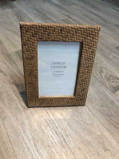 Gisela Graham White Wash Beaded Resin Picture Frame 4x6