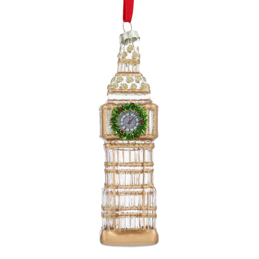 Gisela Graham Gold/Clear Glass Big Ben Decoration