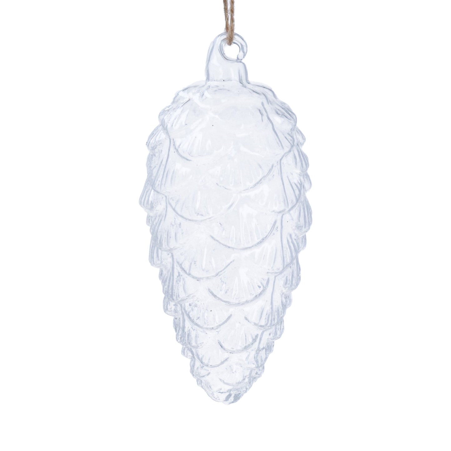 Gisela Graham Clear Glass Cone Decoration