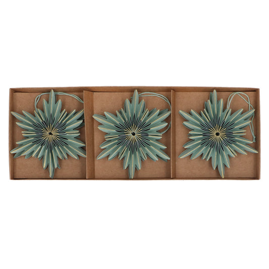 Gisela Graham Sage Green Paper Snowflakes