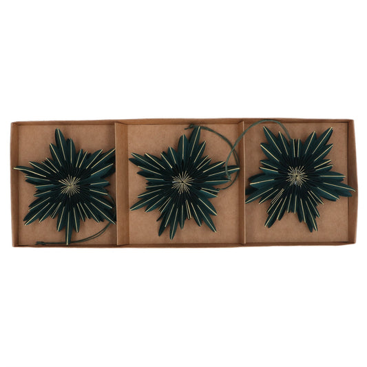 Gisela Graham Green Paper Snowflakes