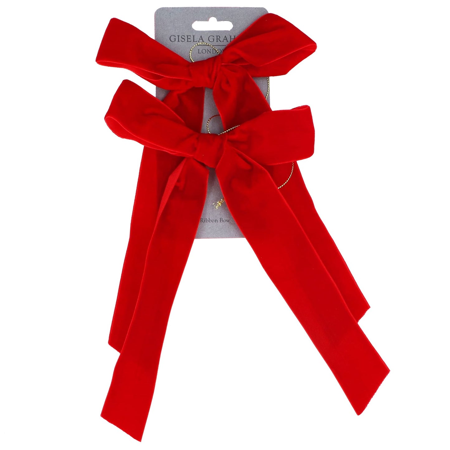 Gisela Graham Red Velvet Bow Decoration