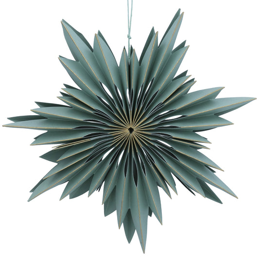 Gisela Graham Sage Green Starburst Snowflake Paper Decoration