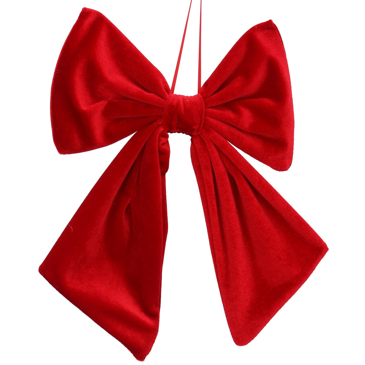 Gisela Graham Fabric Wired Bow - Red Velvet