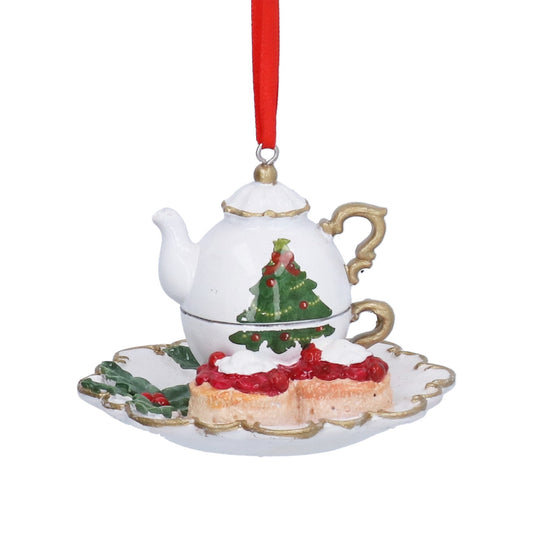 Gisela Graham Resin Decoration - Tea and Scones