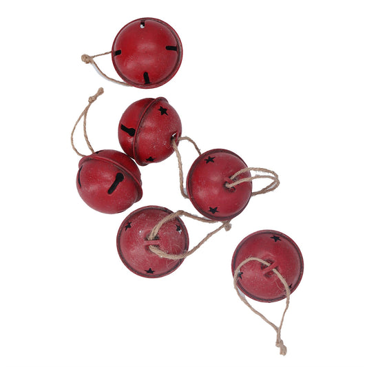 Gisela Graham Red Metal Jingle Bell