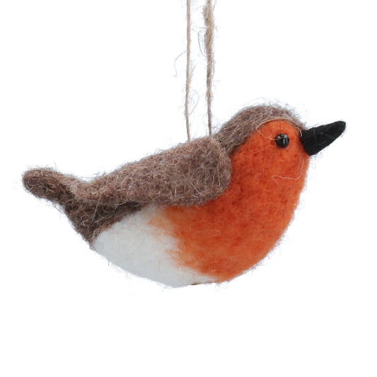 Gisela Graham Mixed Felted Wool Robin