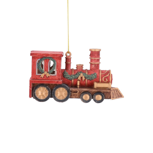 Gisela Graham Red Antiqued Acrylic Train Decoration