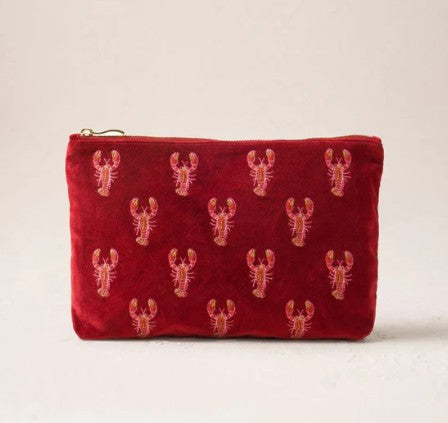 Elizabeth Scarlett Rouge Velvet Everyday Pouch - Lobster